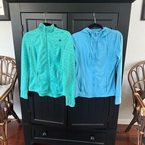 Tangerine Teal and Blue Utility Jackets
